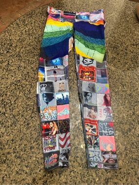 Niyama Sol Multicolor Colorblock & Collage Print Leggings